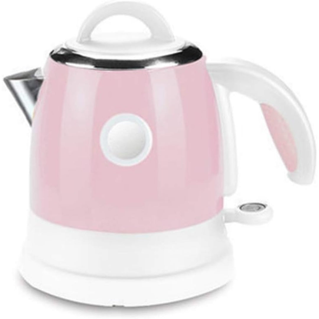 Una piccola caraffa elettrica per le bevande con capacita dichiarata di 0.8 litri e di colore rosa